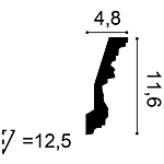 Карниз з орнаментом Orac Decor C201 Поліуретановий