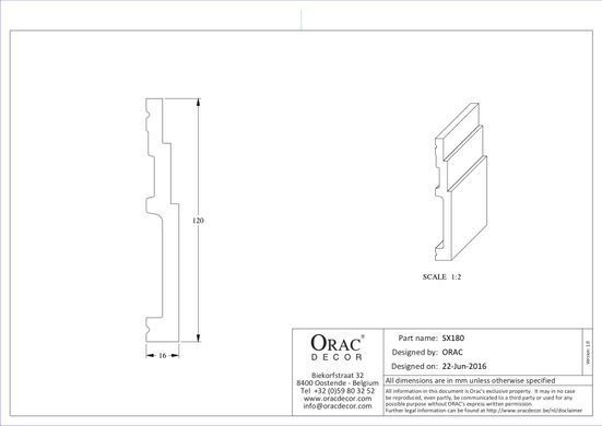 Плінтус гнучкий Orac Decor SX180F HIGH LINE Дюрополімерний