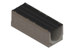 Лоток водовідвідний з ухилом 0,5% бетонний Pro DN300 H280-275 з решіткою чавунною щілинною D400