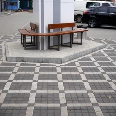 Тротуарная плитка Квадрат 100х100х60 мм Серый ТМ Золотой Мандарин