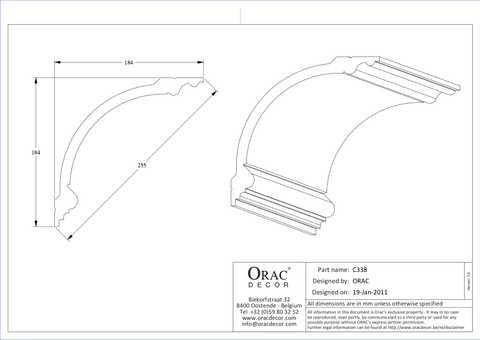 Карниз orac decor c338