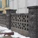 Блок декоративный 400х200х200 мм Черный с мармуром односторонний скол