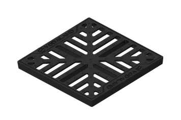 Решітка Base 300х300 чавунна сніжинка R50