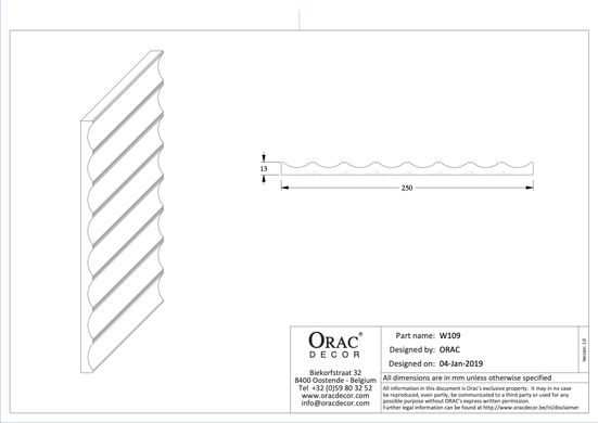 Панель 3D Orac Decor W109 VALLEY Полиуретановая