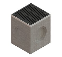 Дощоприймач бетонний Mega 520x510 H650 з решіткою чавунною щілинною E600