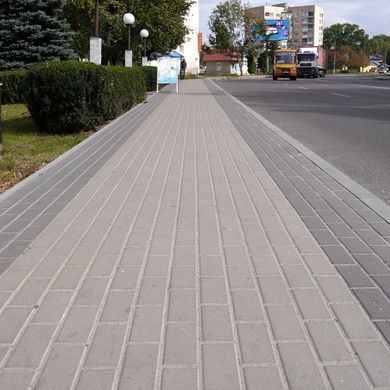 Тротуарная плитка Кирпич 200х100х40 мм Белый ТМ Золотой Мандарин