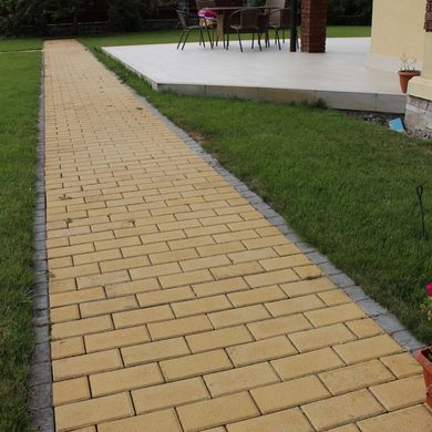Тротуарная плитка Кирпич 200х100х40 мм Желтый ТМ Золотой Мандарин
