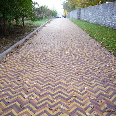 Тротуарная плитка Кирпич Барселона 6 Антик Серый ТМ Золотой Мандарин