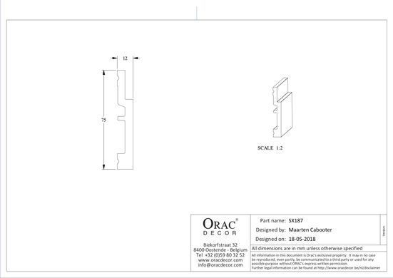 Плінтус гнучкий Orac Decor SX187F HIGH LINE Дюрополімерний