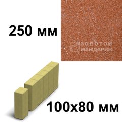 Столбик фигурный квадратный 100х80х250 мм Красный ТМ Золотой Мандарин