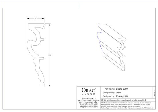 Дверне обрамлення Orac Decor DX170-2300 Дюрополімерное