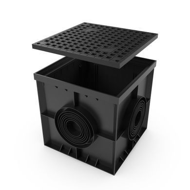 Дощоприймач пластиковий Base 400х400 чорний