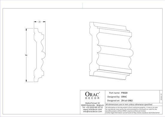 Молдинг гладкий Orac Decor P9020 Полиуретановый