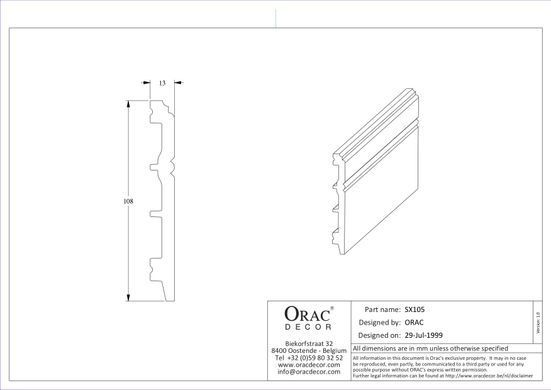Плінтус Orac Decor SX105 Дюрополімерний