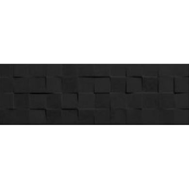 Плитка Simple Art 20x60 Black Glossy Structure Cubes Cersanit