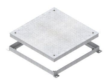 Люк технологический стальной оцинкованный Base 300х300 Plate А15