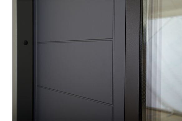 Вхідні двері з терморозривом модель Ufo (колір Ral 7016 + Антроцит) комплектація COTTAGE [Складська програма]