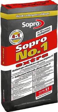Клей для плитки Sopro No.1 No.1 400 extra (22,5 кг) Польша