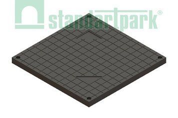 Кришка PolyMax Basic К-38.38-ПП пластикова чорна 3489-Ч