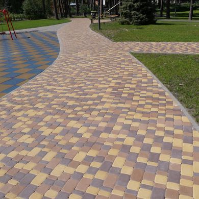 Тротуарная плитка Старый город 40 мм Желтый ТМ Золотой Мандарин