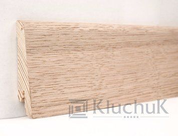 Плінтус Kluchuk Євро 60 мм Дуб Вибілений