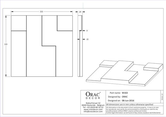 Панель 3D Orac Decor W102 CUBI Полиуретановая