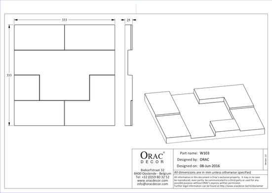 Панель 3D Orac Decor W103 CUBI Полиуретановая