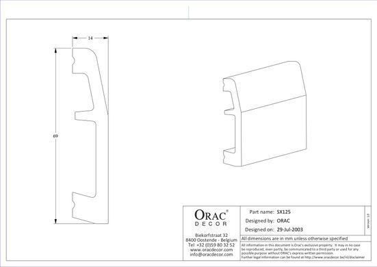 Плінтус Orac Decor SX125 Дюрополімерний
