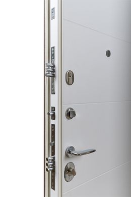 Вхідні двері модель Leavina (колір Венге сірий горизонт + білий) комплектація Megapolis [Складська програма]