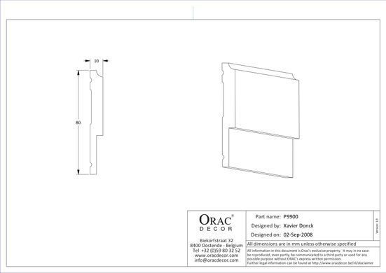 Молдинг гладкий гнучкий Orac Decor P9900F Поліуретановий