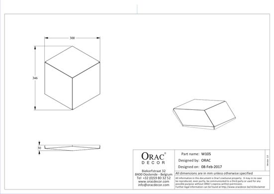 Панель 3D Orac Decor W105 ROMBUS Полиуретановая