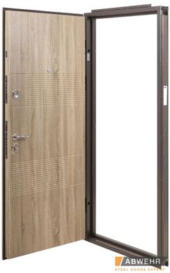 Вхідні двері модель Duo (Колір Дуб портовий + Дуб піщаний) комплектація Classic [Складська програма]