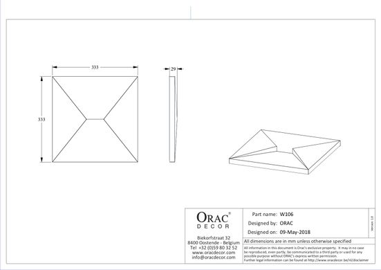 3D панель Orac Decor W106 Envelop Поліуретанова