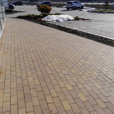 Тротуарная плитка Кирпич без фаски 200х100х60 мм Желтый ТМ Золотой Мандарин