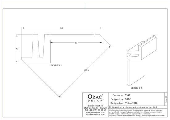 Карниз для прихованого освітлення Orac Decor C382 L3 Linear Led Lighting Поліуретановий