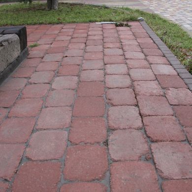 Тротуарная плитка Кирпич Антик 240х160х90 мм Бордовый