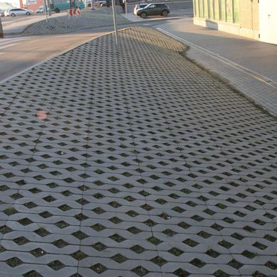Тротуарна плитка Решітка Паркувальна 80 мм Сірий ТМ Золотий Мандарин
