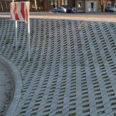Тротуарная плитка Решетка Парковочная 80 мм Серый ТМ Золотой Мандарин
