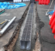 Лоток водоотводный бетонный Pro DN300 H260 с решеткой чугунной щелевой E600