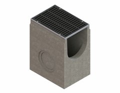 Пескоуловитель бетонный Pro DN300 H650 с корзиной с решеткой чугунной щелевой D400