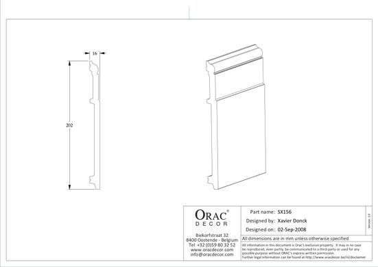 Плінтус Orac Decor SX156 HIGH HEELS Дюрополімерний