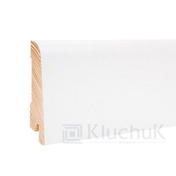 Плінтус Kluchuk Євро 60 мм Дуб Білий