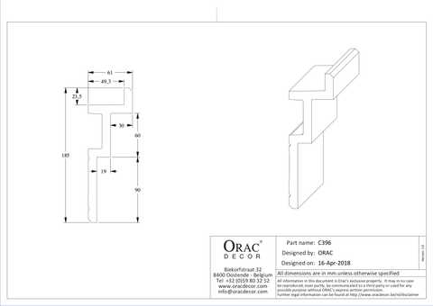 Карниз orac c396 steps