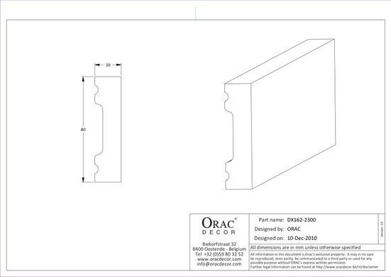 Плінтус Orac Decor SX162 SQUARE Дюрополімерний