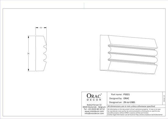 Молдинг гладкий гнучкий Orac Decor P5021F Поліуретановий