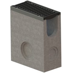 Пескоуловитель бетонный Mega DN160 H600 с корзиной с решеткой чугунной щелевой E600