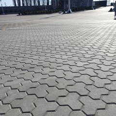 Тротуарна плитка Тригран 80 мм Сірий ТМ Золотий Мандарин
