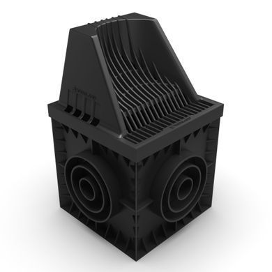 Дождеприемник пластиковый Base 300х300 черный