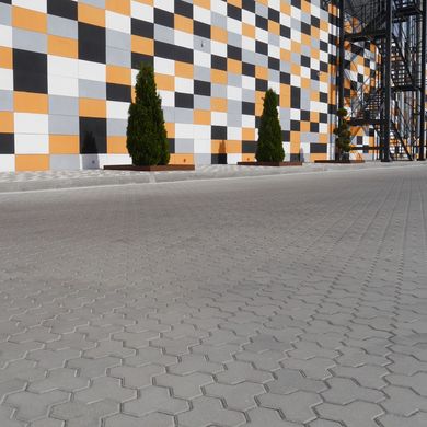Тротуарная плитка Тригран 80 мм Серый ТМ Золотой Мандарин