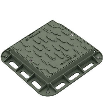 Люк пластиковий Easy 400x400 DN220 квадратний легкий зелений з замком
